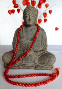 Mala aus roten Karneol - Ganesha Online Shop