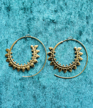 Messing Spiralen Ohrringe aus Indien im Online Shop kaufen