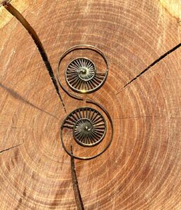 Messing Spiralen Ohrringe