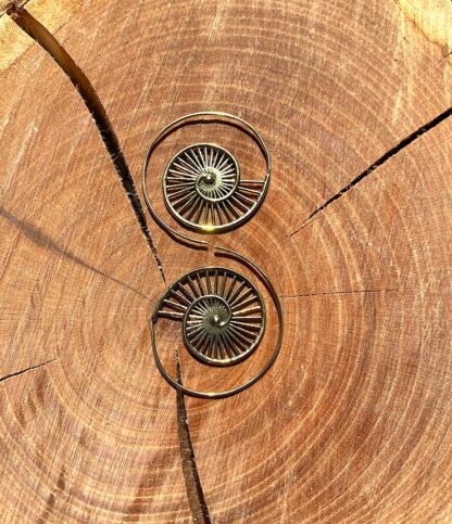 Messing Spiralen Ohrringe