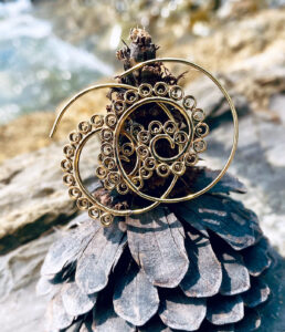 Messing Spiralen Ohrringe Ganesha Online Shop