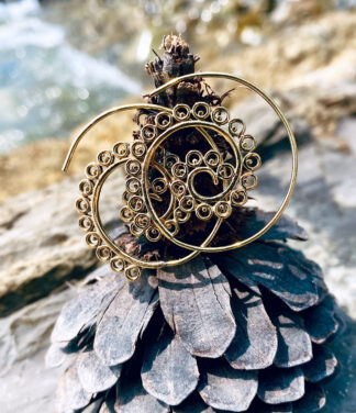 Messing Spiralen Ohrringe Ganesha Online Shop