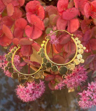 Tribal Hoop Messing Creolen Ohrringe im Ganesha Shop