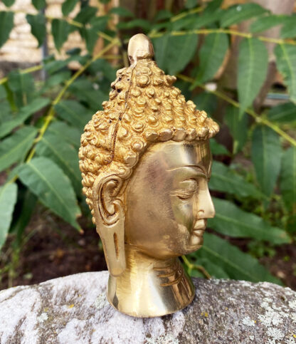 Buddha Kopf aus Messing