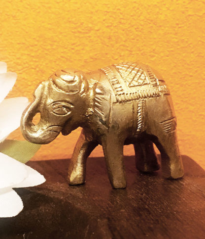 Kleiner Messing Elefant Figur im Ganesha Online Shop