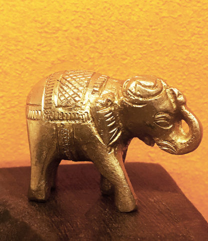 Kleiner Messing Elefant aus Indien im Ganesha Shop