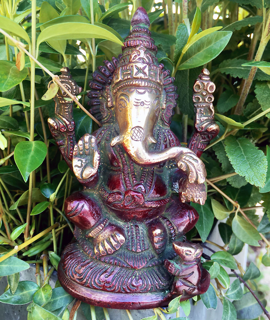 Tantraismus Tantra Ganesha Messing antik 31cm 4,2kg Hinduismus Tanzender Ganesha 