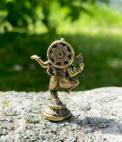 Kleiner tanzender Ganesha aus Messing
