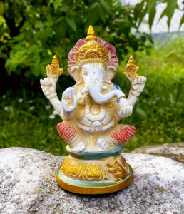 Ganesha Messing Figur Statue aus Indien
