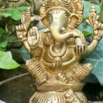 Ganesha Messing Statue gold