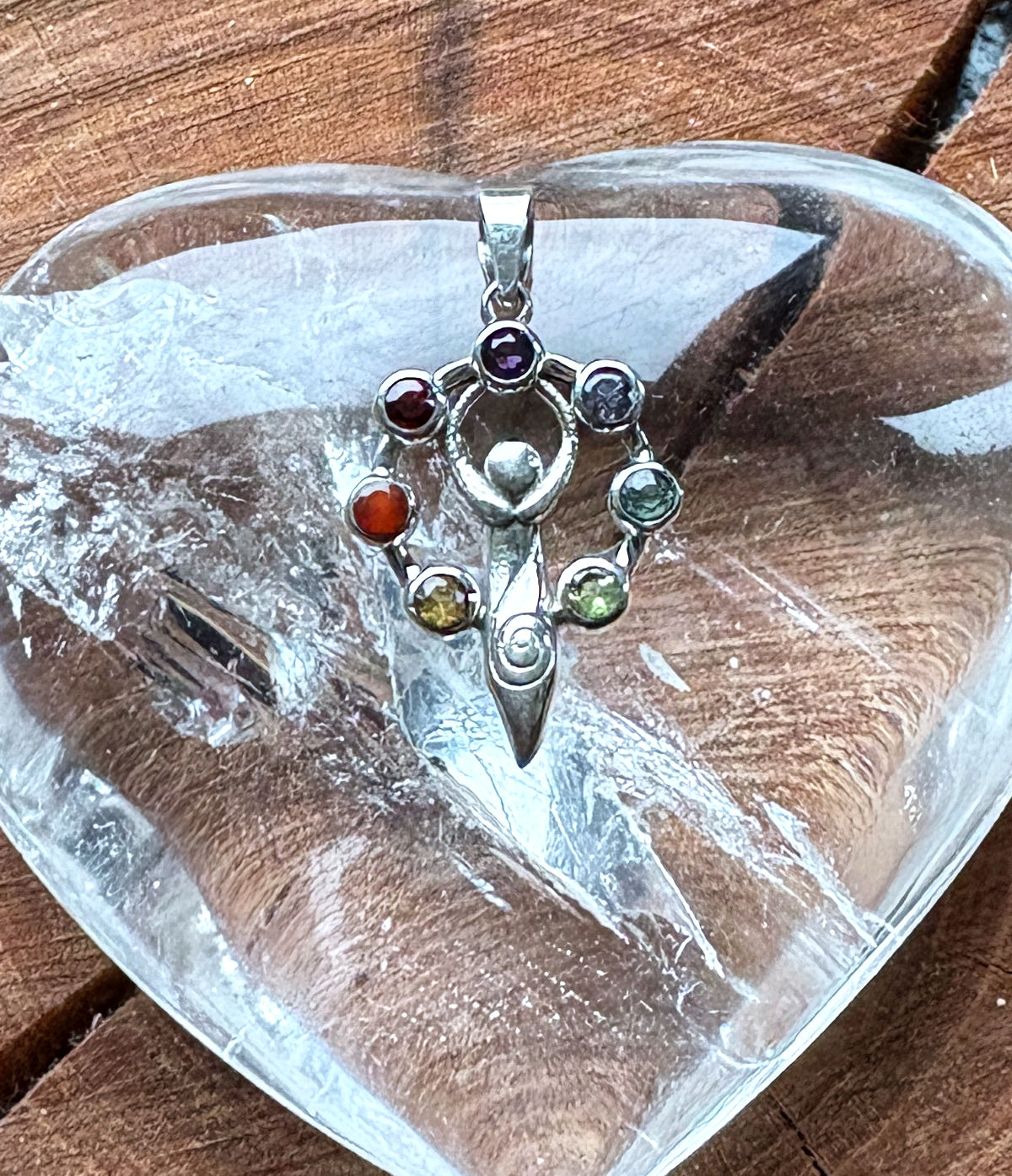 Gaia Chakra Silber Anhänger