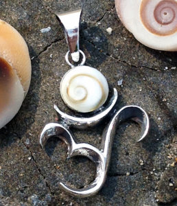 "OM" Silber Anhänger mit Shiva Eye