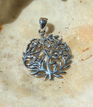 Baum des Lebens Anhänger mit Vögel 925 Silber