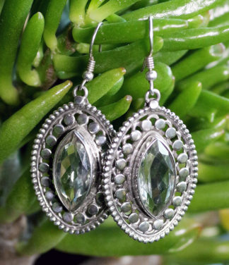 Silber Ohrringe mit geschliffenen Citrin im Ganesha Online Shop kaufen
