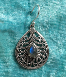 Silberohrringe mit Labradorit aus Indien im Online Shop