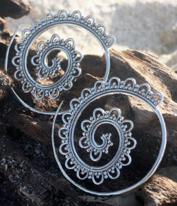 Spirale Silber Ohrringe im Ganesha Online Shop