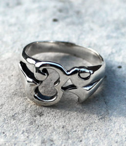 „OM“ Silberring