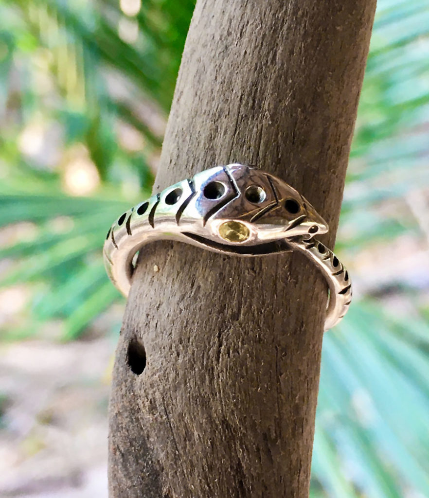 MATERIA Ring Schlange Silber 925 Damen Herren - Schlangenring Versch