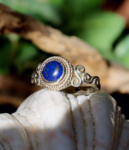 Silberring mit Lapislazuli und Pyrit online kaufen