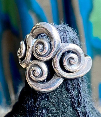 Spiralen Silberring 925 Sterling Silber