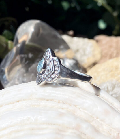 Silberring mit blauen Topas Ganesha Online Shop