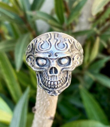Biker Skull Silberring Ganesha Shop